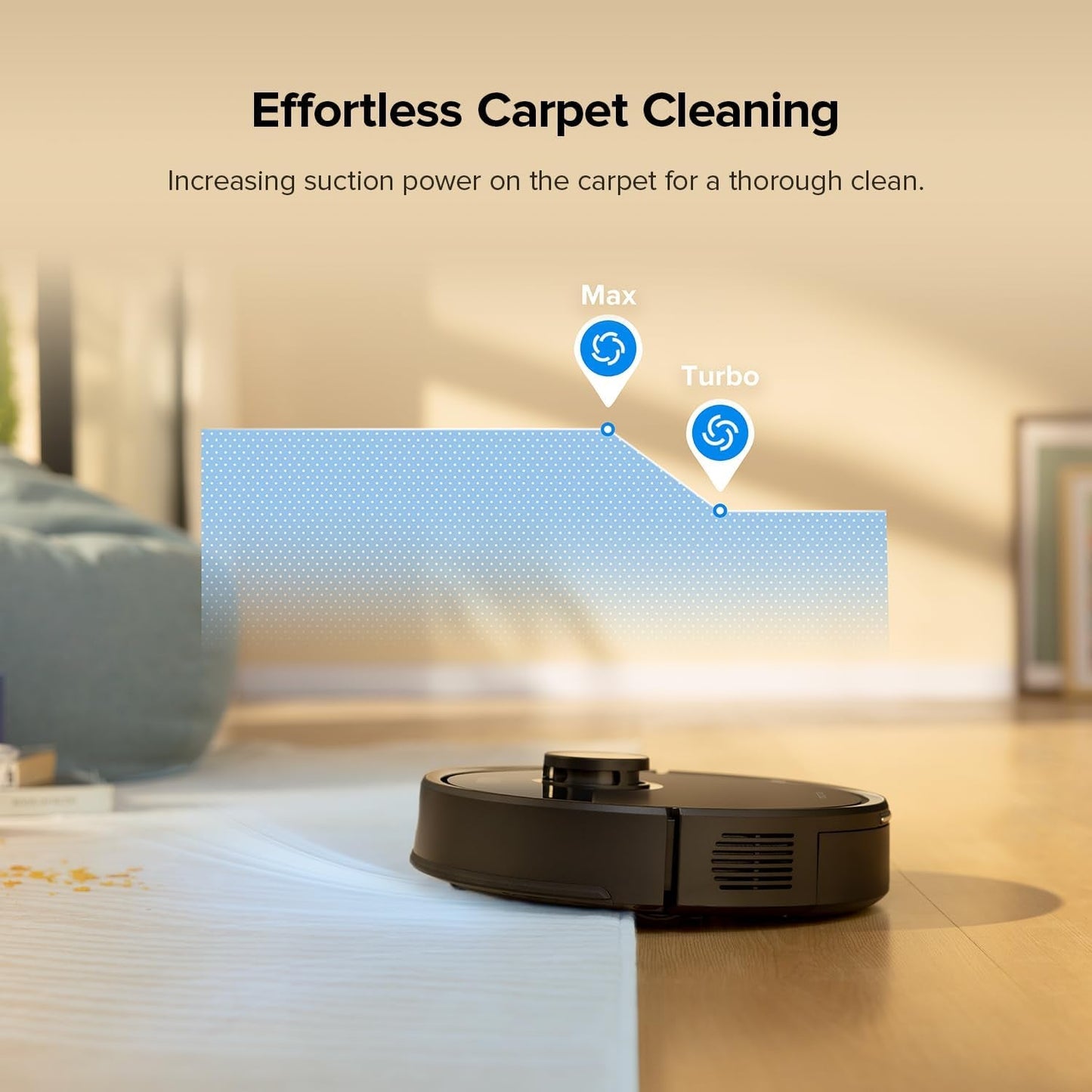 Q7 M5+ Robot Vacuum and Mop, Upgraded from Q5 Max+, up to 7-9 Weeks Self-Empty, 10000Pa Suction, Dual Anti-Tangle System for Pet Hair & Carpet, Precisense Lidar Navigation, App Control, Black
