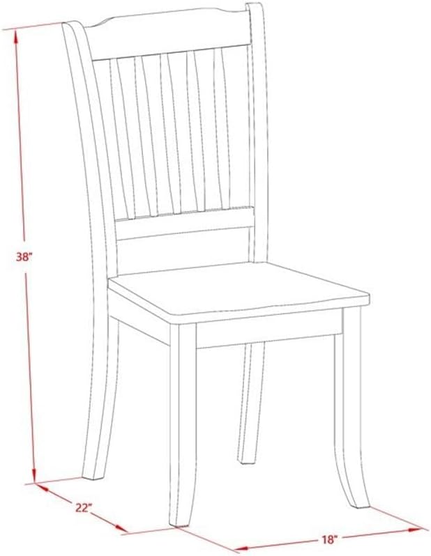 East West Furniture LGDA5-LWH-W 5 Piece Kitchen Table Set for 4 Includes a Rectangle Dining Room Table with Butterfly Leaf and 4 Solid Wood Seat Chairs, 42x84 Inch, Linen White