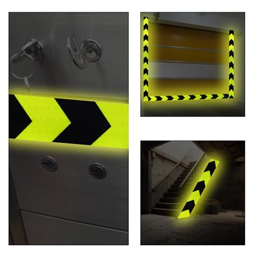 SWRT 2 Inch X 30 FT Reflective Tape Outdoor Waterproof Black & Green Reflective Tape Heavy Duty Strong Adhesive Hazard Caution Safety Warning Tape Reflector Conspicuity Tape for Trailer