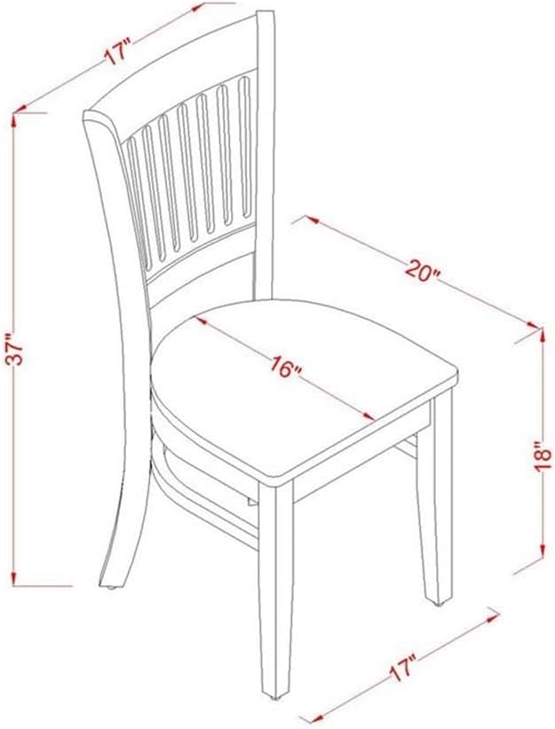 East West Furniture HLVA3-LWH-W 3 Piece Dining Room Furniture Set Contains a Round Kitchen Table with Pedestal and 2 Dining Chairs, 42x42 Inch, Linen White