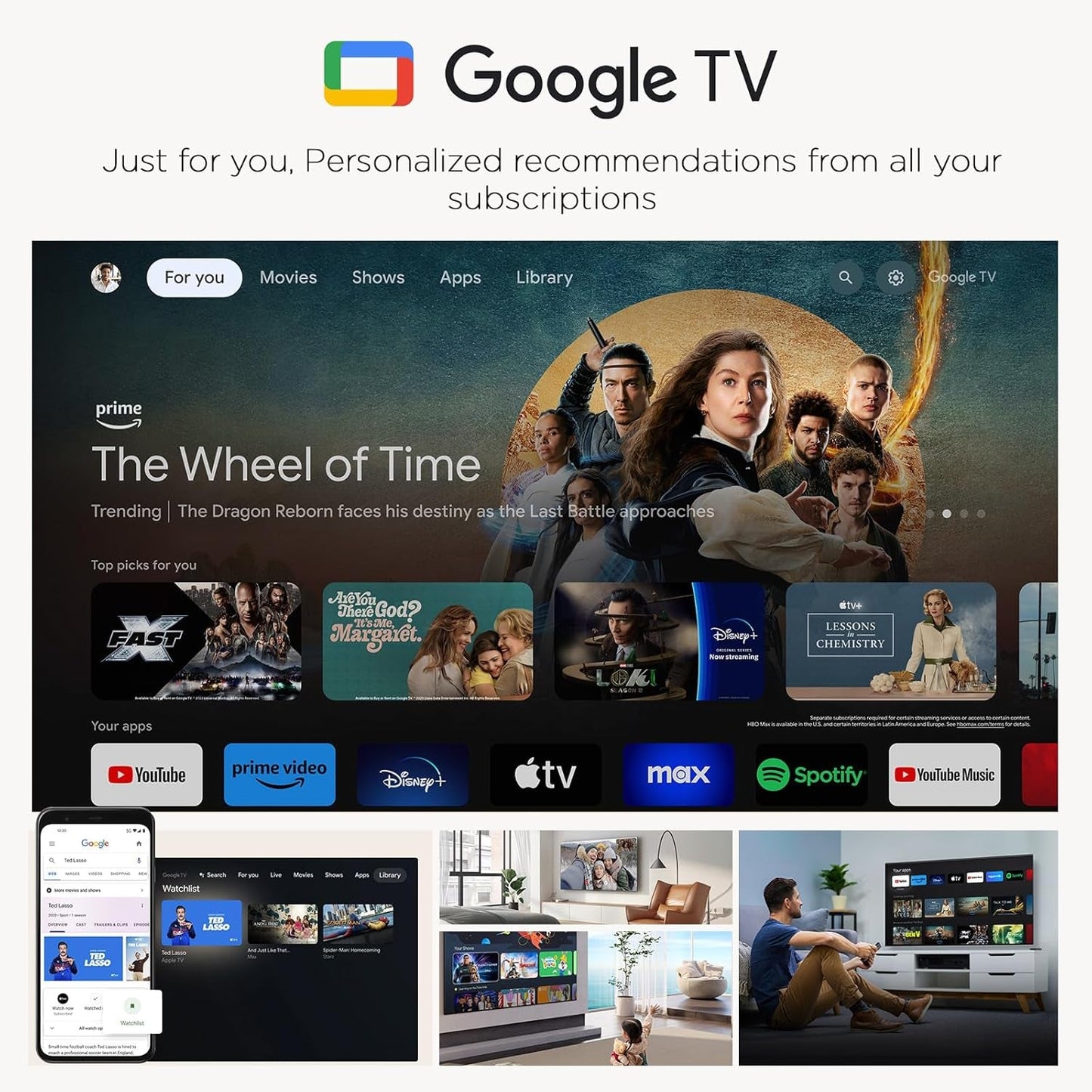 55-Inch Class QLED 4K Smart TV, Ultra-Slim Picture Frame TV, 144Hz, HDR, Art Mode W/Ai Art, Wide Color Gamut, Dolby Vision IQ, Dolby Atmos, Google Assistant Voice Remote(55F75, 2025 Model)