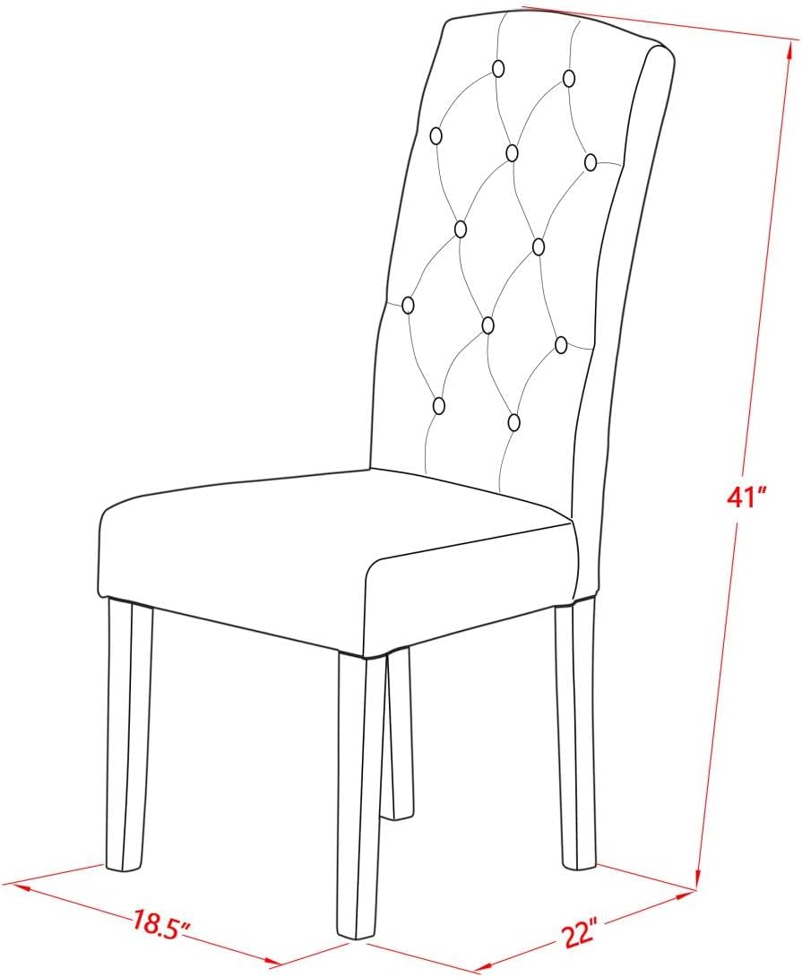 East West Furniture DLCE5-WHI-15 5 Piece Dining Set Includes a Round Dining Room Table with Dropleaf and 4 Baby Blue Linen Fabric Upholstered Chairs, 42x42 Inch, Linen White