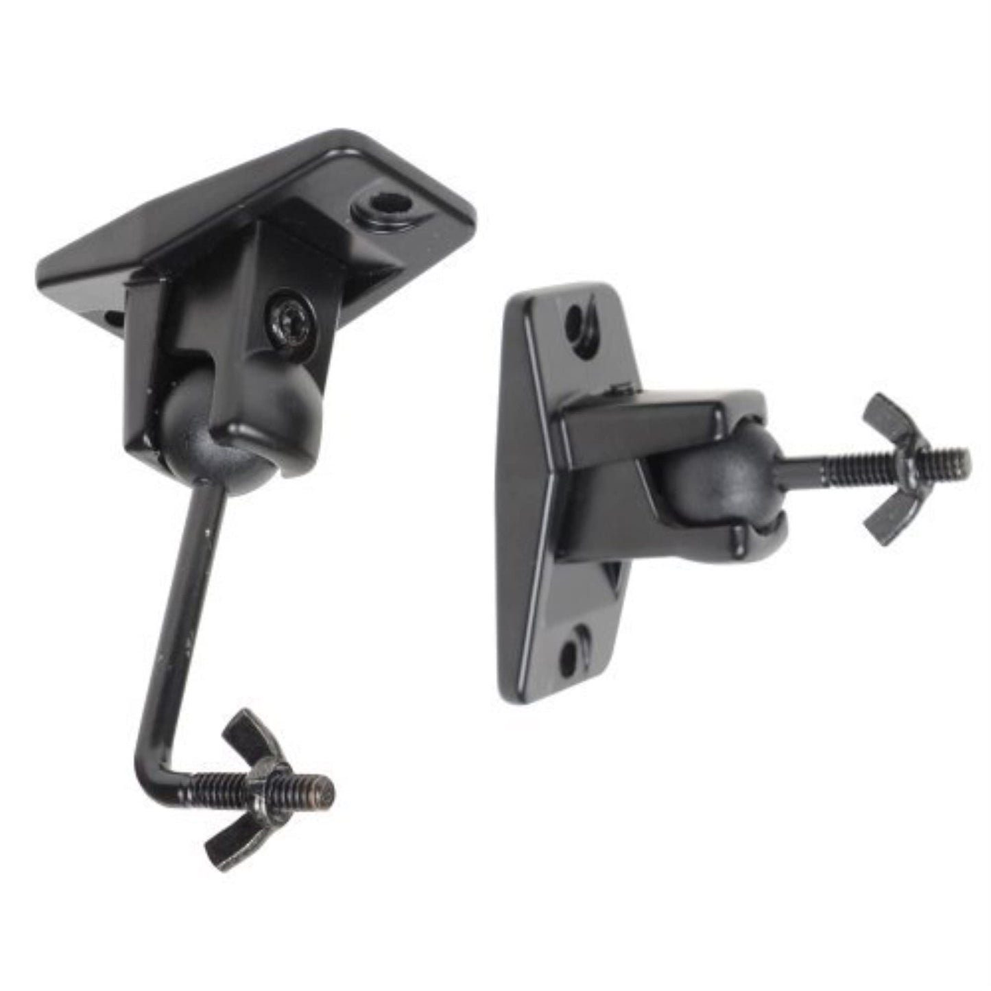 VideoSecu Speaker Wall Ceiling Mount Bracket One Pair for Universal Satellite fits Keyhole and Thread Hole with 1/4 20 Threads 4mm and 5mm Black 1ST-New
