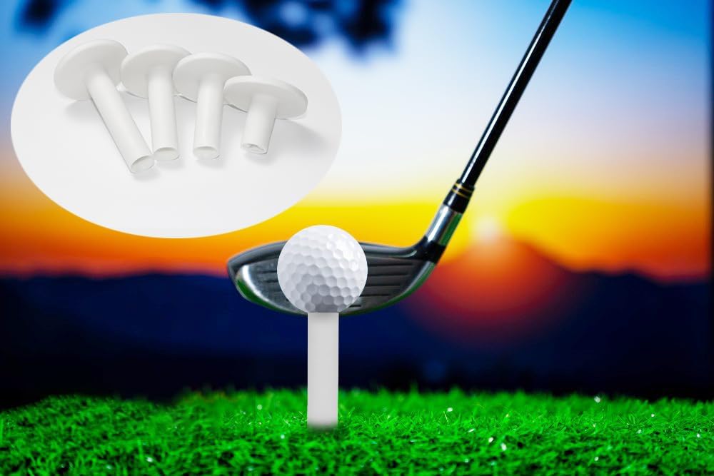 LeFeng Sports Golf Rubber Tees Holder Set, Mixed Size Durable and Hight Elastic Driving Range Tees, Colorful Golf Tees for Golf Practice Mat