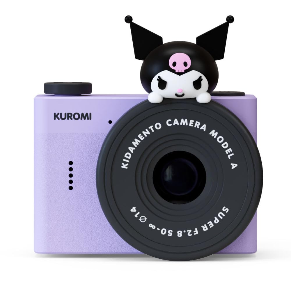Kuromi Mini Kids Digital Camera & Video Camcorder by Kidamento, 32GB Memory Card, Adjustable Soft Strap Lanyard, Scavenger Hunt
