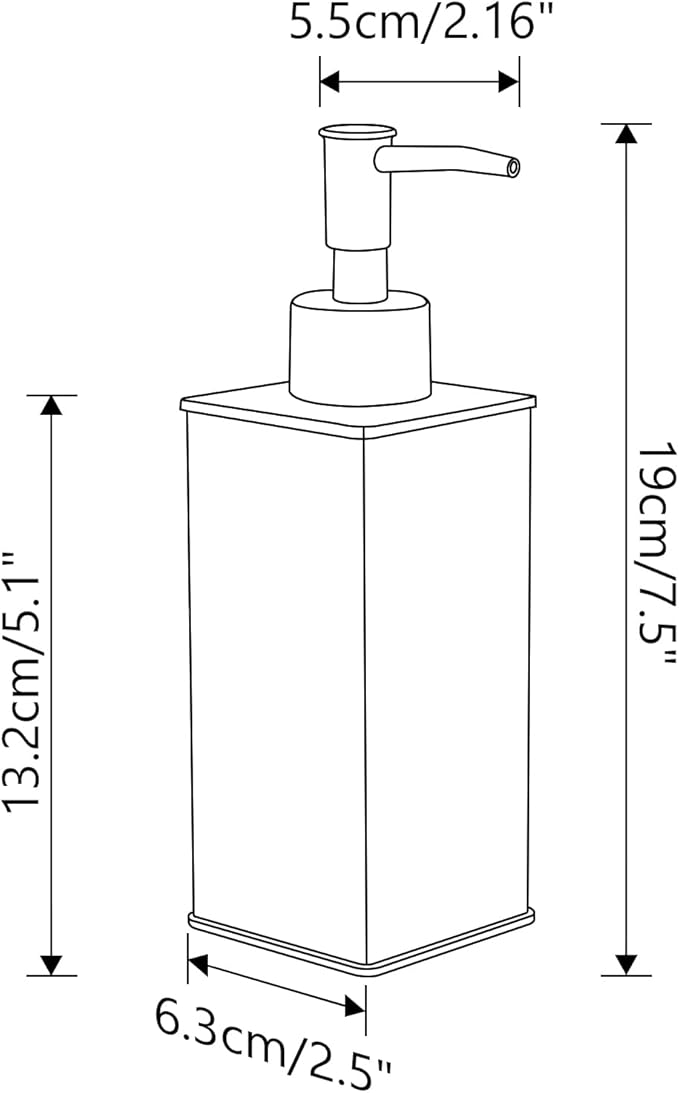 Soap Dispenser Matte Black,Table Standing for Bathroom Kitchen and Hotel, Anti-Rust with Durable Aluminium