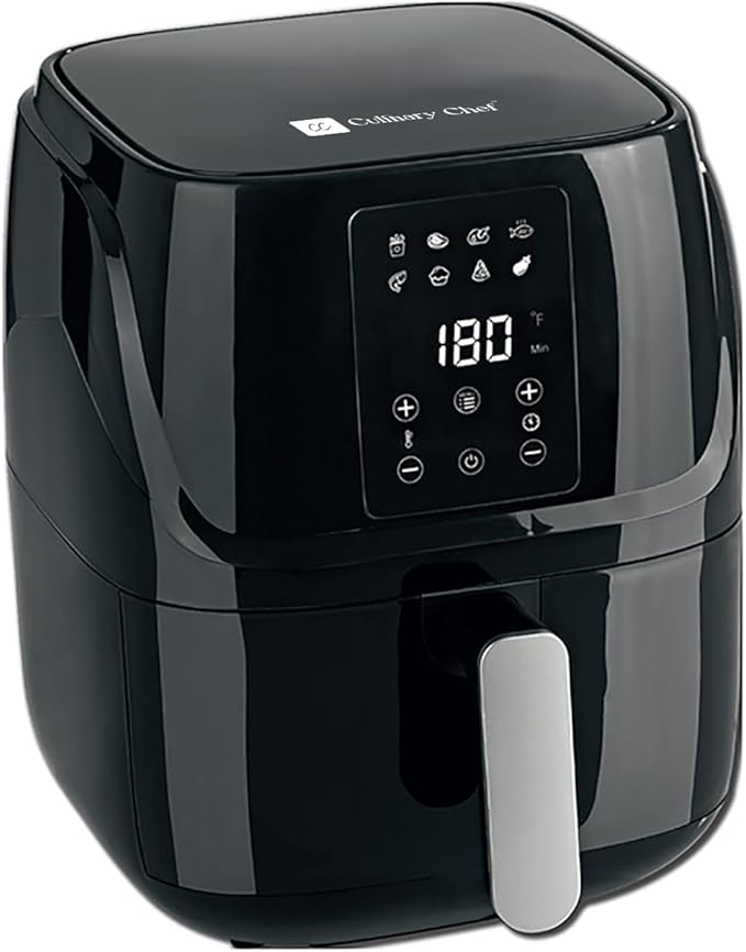 CULINARY CHEF 3L / 3.2-qt Digital Control Air Fryer, Black, 3.2qt