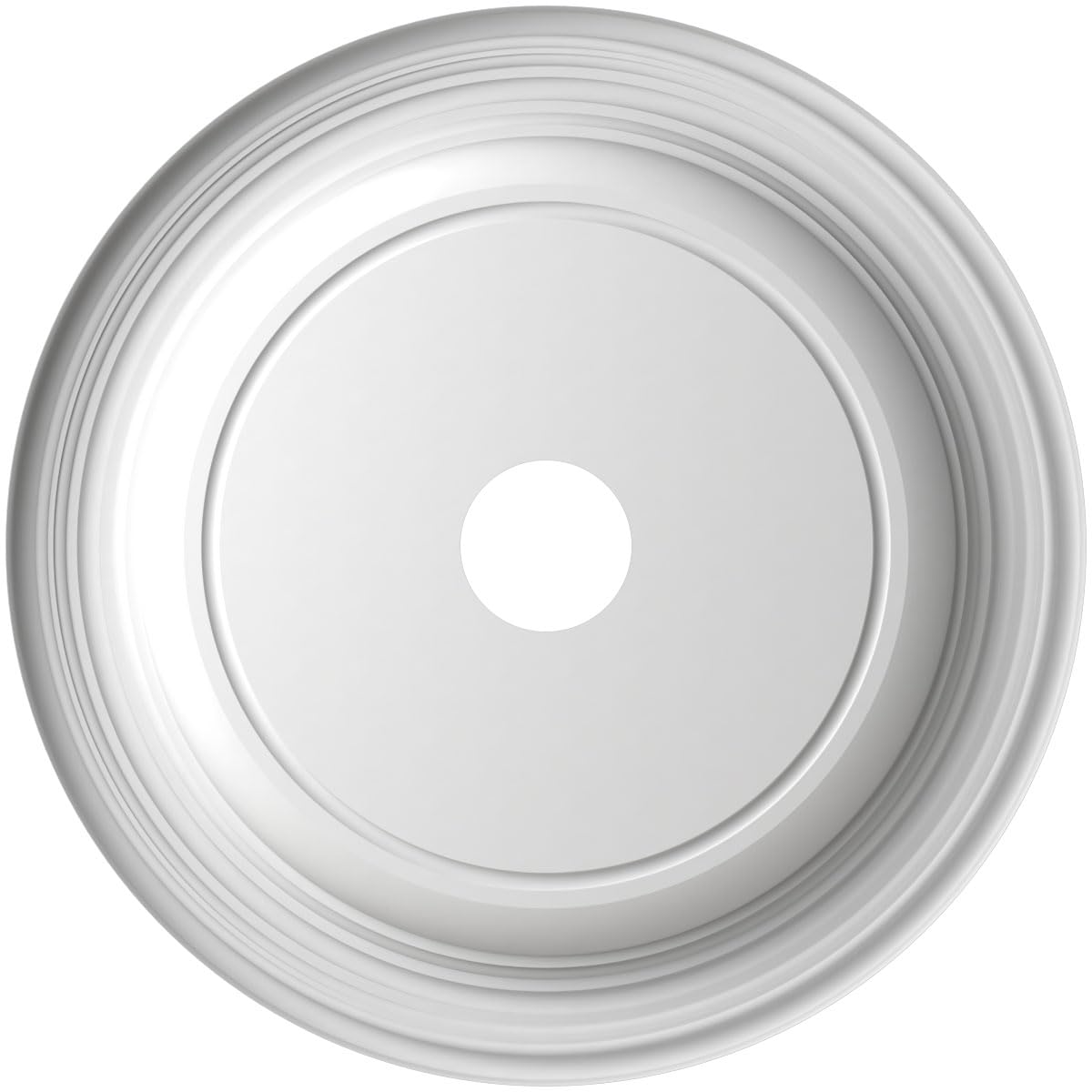 Ekena Millwork 22Od X 3 1/2Id X 1 1/2P Traditional Thermoformed Pvc Ceiling Medallion (Fits Canopies Up To 13 1/2), Bright Coat