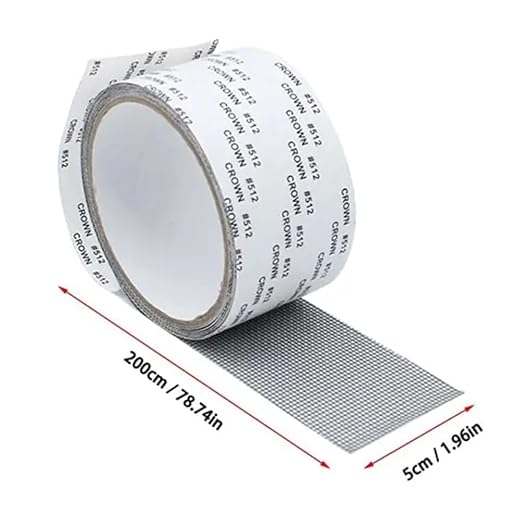 2024 New Strong Adhesive Screen Repair Tape - Window Screen Repair Kit, Adhesive & Waterproof Tape Fiberglass Repair Kit for Window Screen and Screen Door - Repair It Just 1 Second (Black)