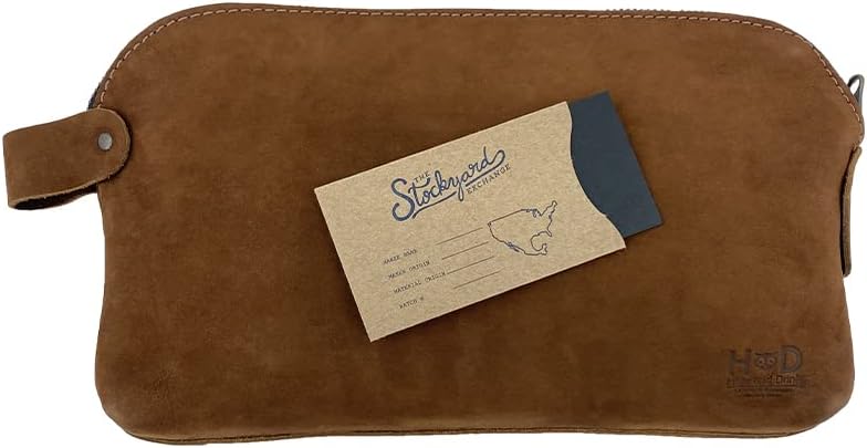 Hide & Drink, Large Rustic All Purpose Utility Bag for Cords & Chargers, Travel Bag, Multi-Purpose Bag, Full Grain Leather