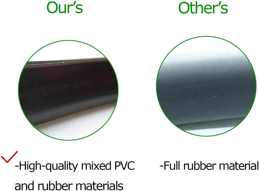 Rubber Edge Trim Black, U Channel PVC Plastic, Metal Sharp Edge Protector Fit for 0.09", Length 5 Feet (1.5 Meter)