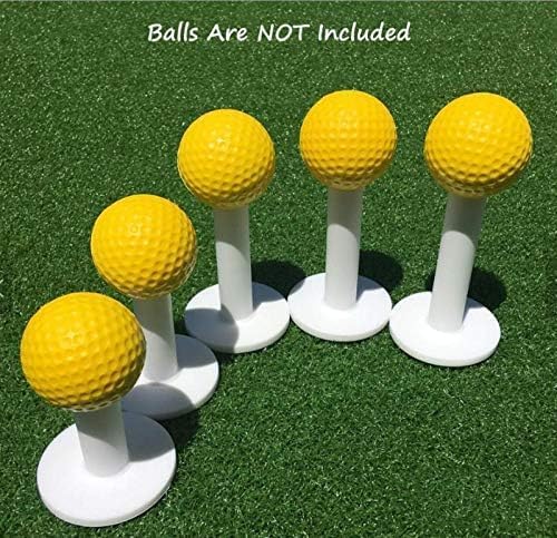 Rubber Golf Tees for Mats, Driving Range Tee, Golf Accessories for Indoor & Outdoor Practice, 6 Pcs T Shape Rubber Tees for Driving Range & Simulator