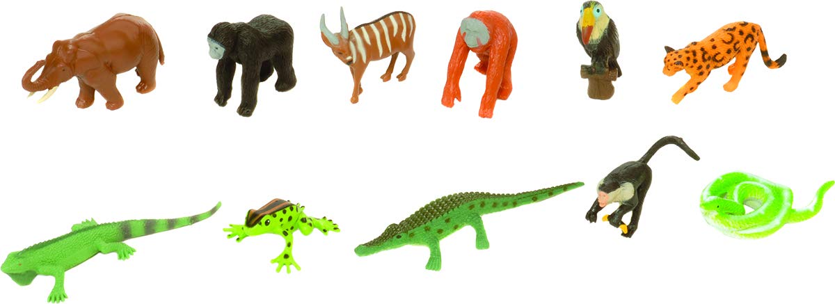 Wild Republic Rainforest Nature Tube, Toy Figures, Kids Gifts, Educational Toys for Kids, 12 Piece Set