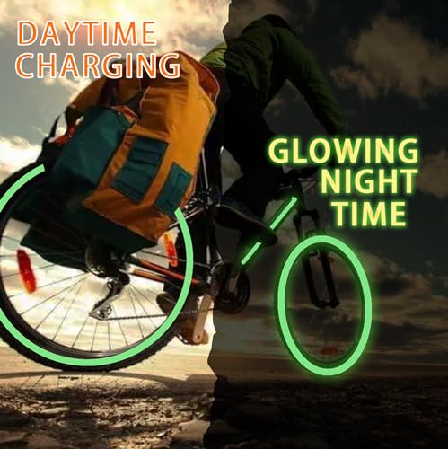 SWRT Glow in The Dark Tape 33FT x 0.5Inch, Long-Lasting Bright Fluorescent Glow Tape for Christmas Dector, Strong Adhesive Waterproof Glow in The Dark Stickers for Night Decorations, Stairs,Exit Sign