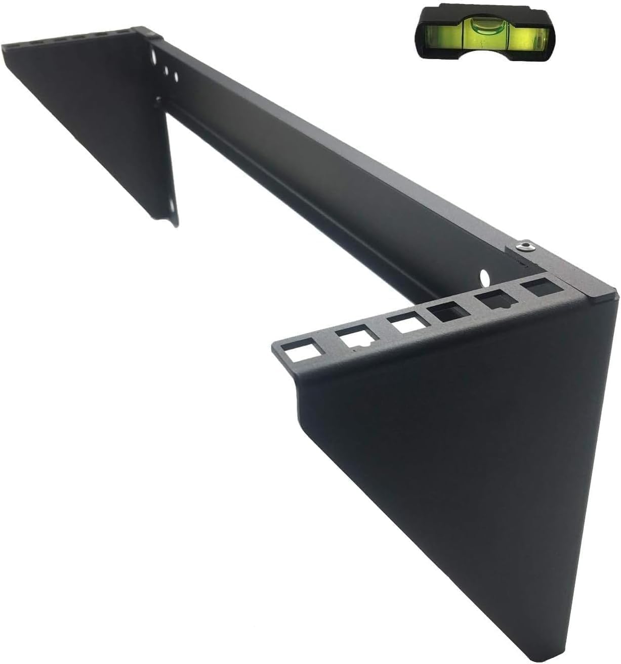 JINGCHENGMEI 2 Pack of 3U 125 lb Weight Capacity Heavy Duty 19 Inches Steel Vertical Patch Panel Mounting Bracket for Networking Equipment (2)
