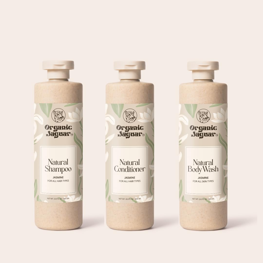 Natural Shampoo for Hair Care, Sulfate Free Shampoo with Castor Oil, Honey, Biotin, Glycerin, Aloe Vera & Mild Thickening Agent, Unscented, Dry to Color Treated to All Hair, 13.5 fl oz