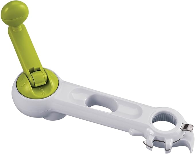 6 in 1 Can Opener, Crafted With 100% Durable Plastic and Metal, Easy Storage, Kitchen Gadgets - Measures 8" Long x 2 1/2" Wide, by Home Marketplace
