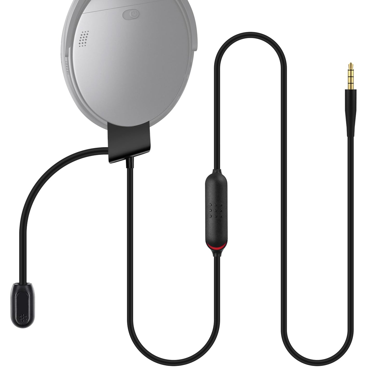 Gneinour QC35 Boom Microphone Compatible with Bose QC35 & QC35 II Headphones, Boom Gaming Microphone Cable with Mute Switch for PS4, PS5, PC, Laptop, Xbox One Controller -Like New