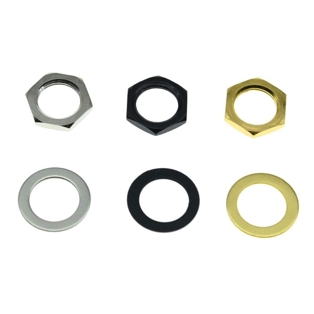Dopro 20* Guitar Input Output Jack Socket Nut And Washer Guitar Metric Jack Nuts For Import Guitars Nickel