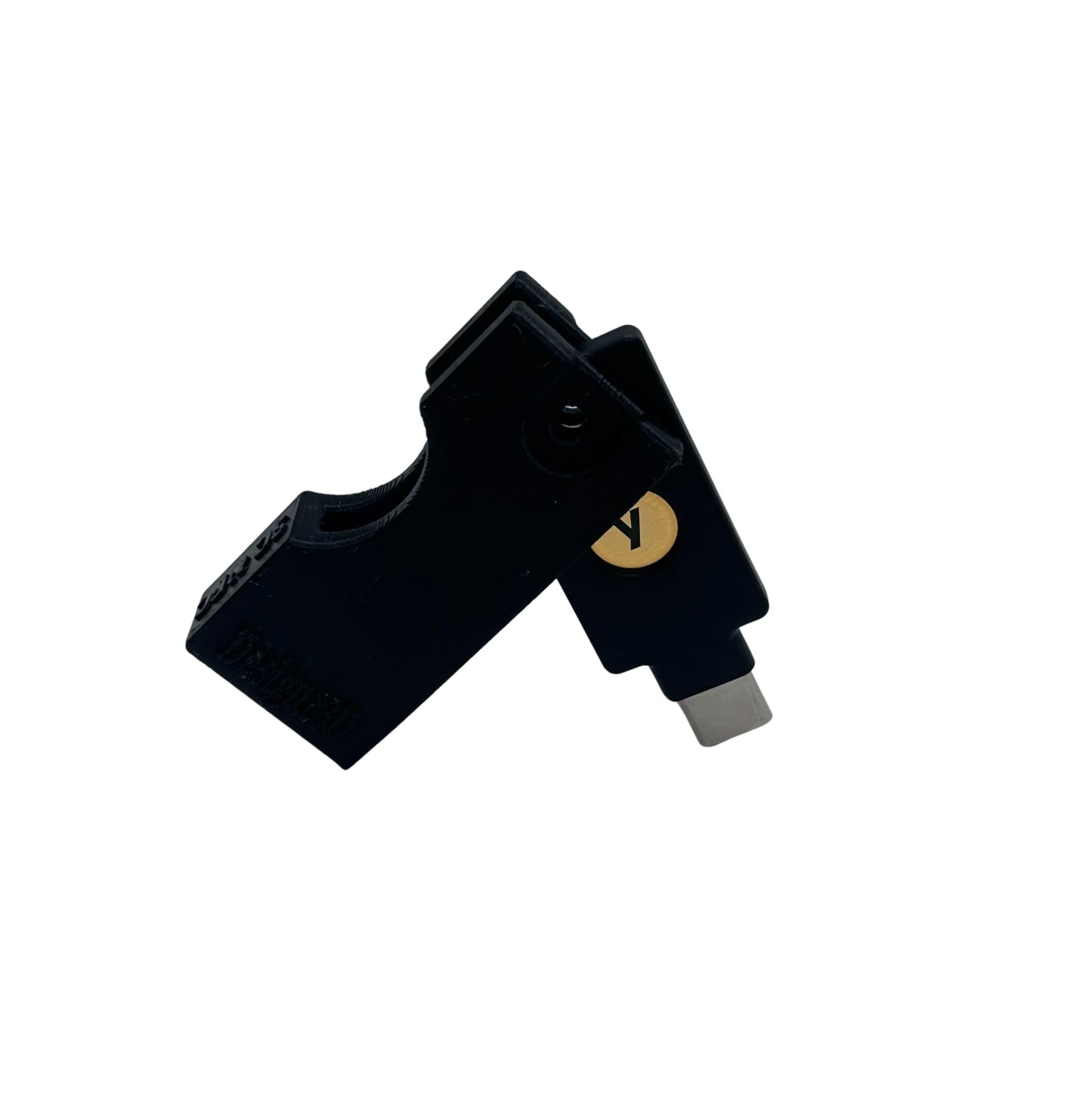 Designz3D Yubikey Protector Flip Case Keychain Holder (5 NFC / 5C NFC) (Black, 5C NFC) -Like New