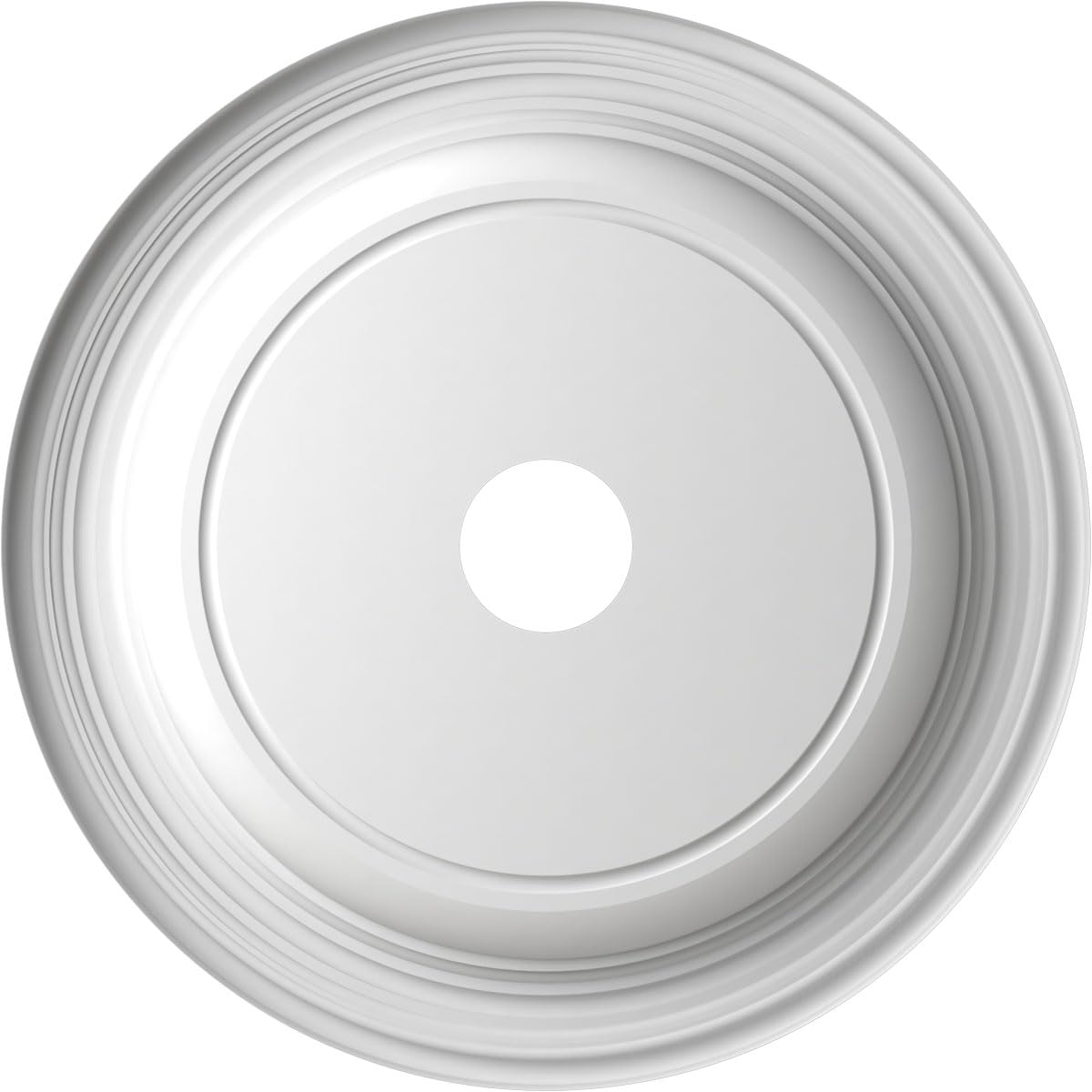 22Od X 3 1/2Id X 1 1/2P Traditional Thermoformed Pvc Ceiling Medallion (Fits Canopies Up To 13 1/2), Universal Metallic Rustic M