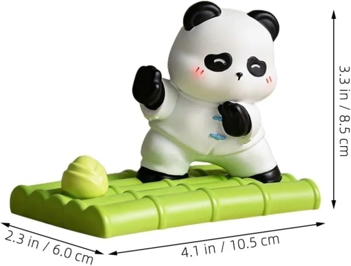 Panda Bear Phone Holder, Cute Resin Animal Phone Stand for Desk, Decorative Cartoon Cellphone Holder with Stable Base, Compact Mobile Stand for Home Office Table