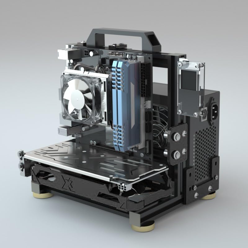 PC Creative Assembly Frame Test Bench Open Air Frame Case DIY Computer Motherboard Case Rack ITX ATX MATX/EATX Open Aluminum Frame Chassis (ITX)-New