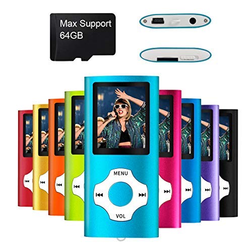MYMAHDI Support TF Card USB Port Slim Small Multi-Lingual Selection 1.8 LCD Portable MP3/MP4, MP3 Player, MP4 Player, Video Play