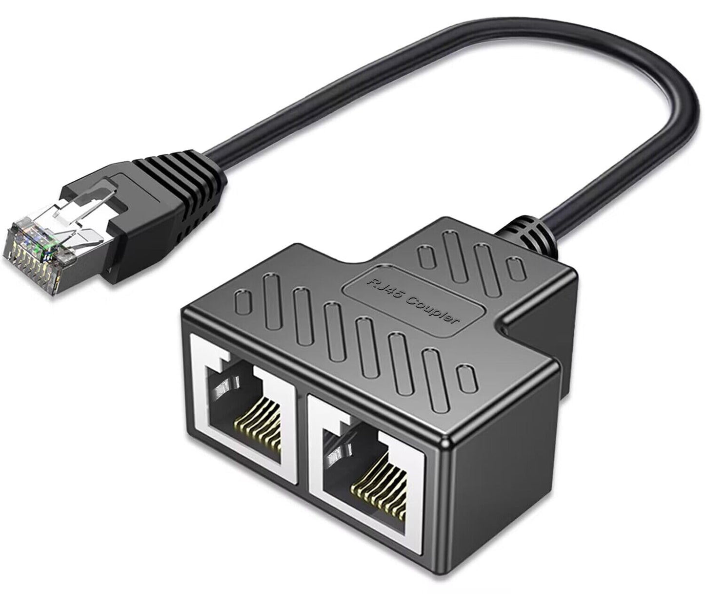 AKWOR Ethernet Splitter 1 to 2, RJ45 Network Splitter Starlink Ethernet Adapter, LAN Internet Cable Adapter for Cat 5/5e/6/7/8 Cable(Only Supports Alternately Online -Like New
