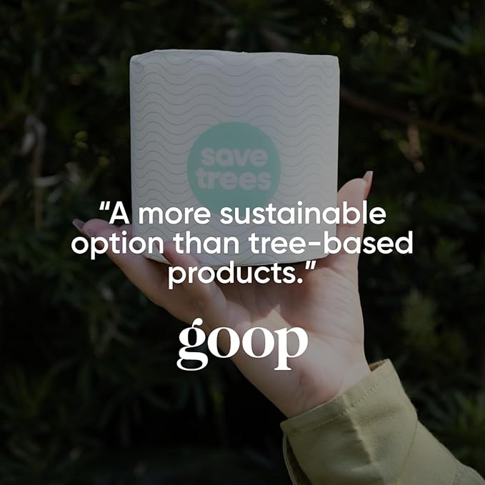 Save Trees Bamboo Toilet Paper - 48 Rolls Of Septic Safe Organic Toilet Paper- 3-ply, 300 Sheets Per Roll - PFAs Free, FSC Certified, Plastic & Chemical Free - For Home, Boat & RV Use