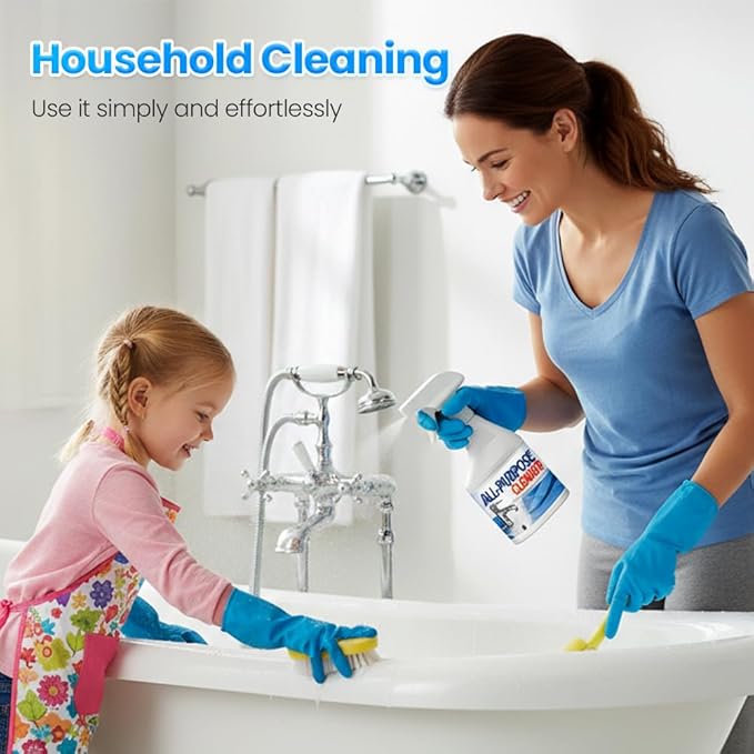 KAMOJI 2026 New Bathroom Descaler Cleaner, Multipurpose Bathrooms Cleaning Foam Spray for Kitchen, Upgrade All Purpose Rinse Cleaning Foam for Bathrooms, Sink, Glass (Bluebell)
