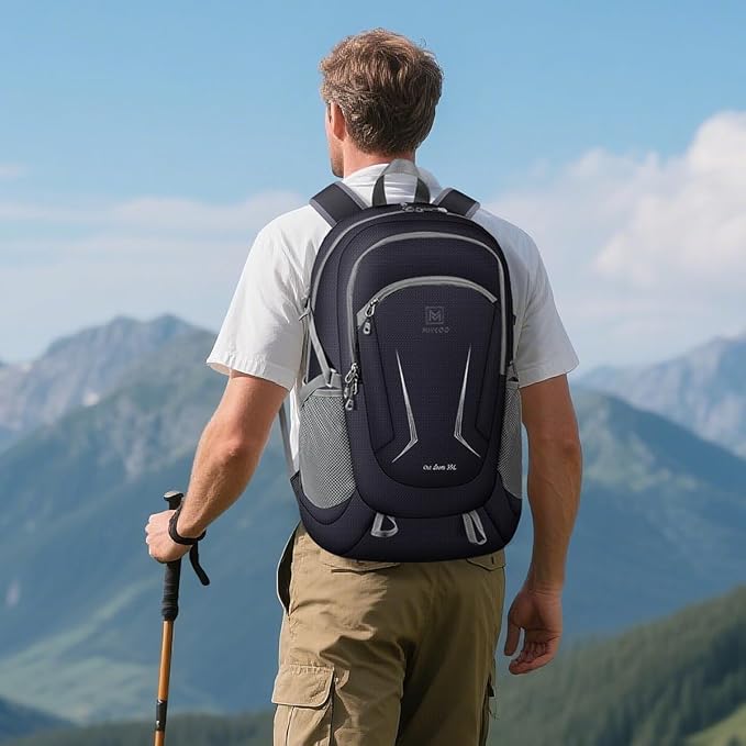 MIYCOO Backpack - Ultra Lightweight Packable Backpack for Travel Camping, Hiking Back Pack Waterproof Foldable Daypack for Men Women Black
