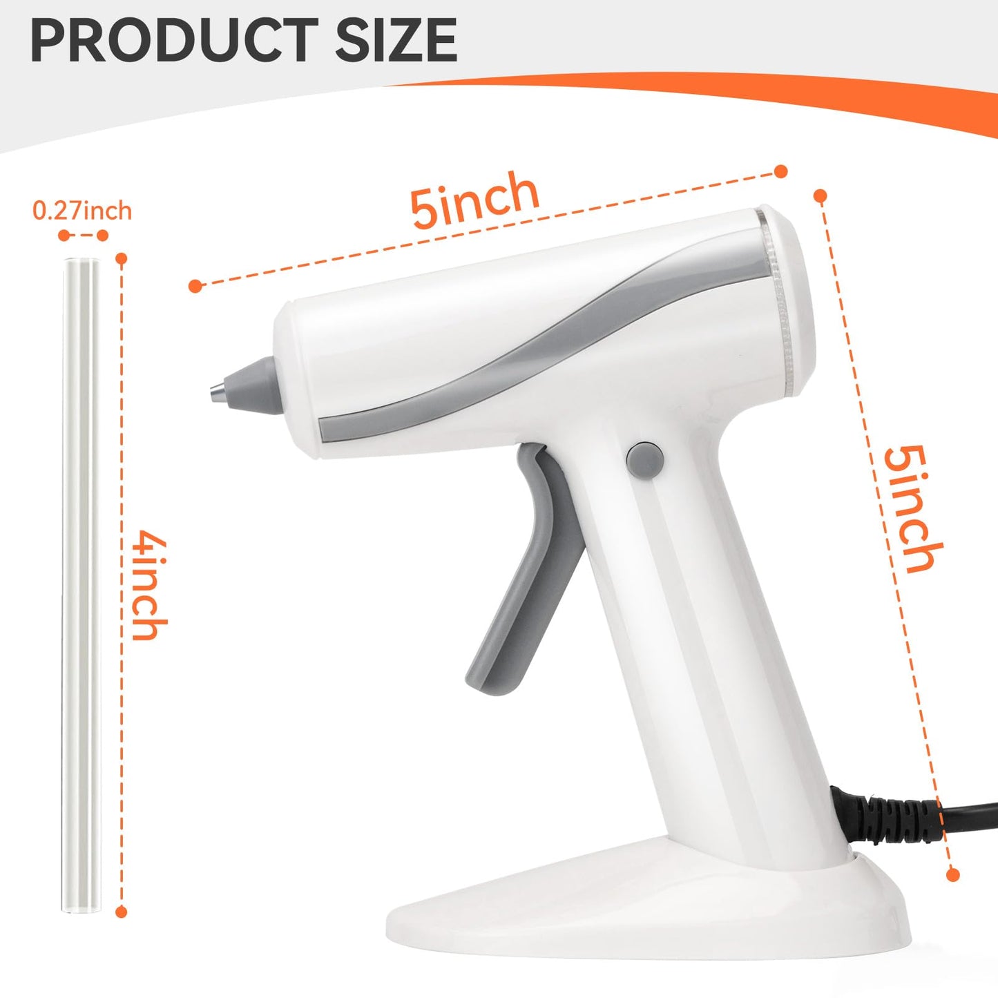 Krightlink Mini hot glue gun Kit with 60 Glue Sticks, Hot Melt, High Temp for School Crafts DIY Arts and Quick Home Repairs