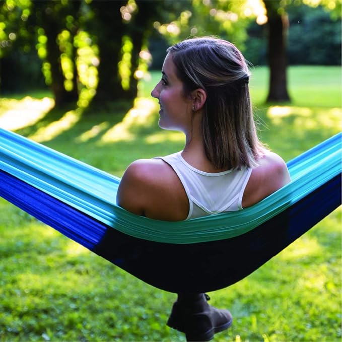 Wise Owl Outfitters Camping Hammock – 500lbs Portable Hammock with Tree Straps - Travel, Backpacking, Hiking, Outdoors Camping Gear - Single or Double