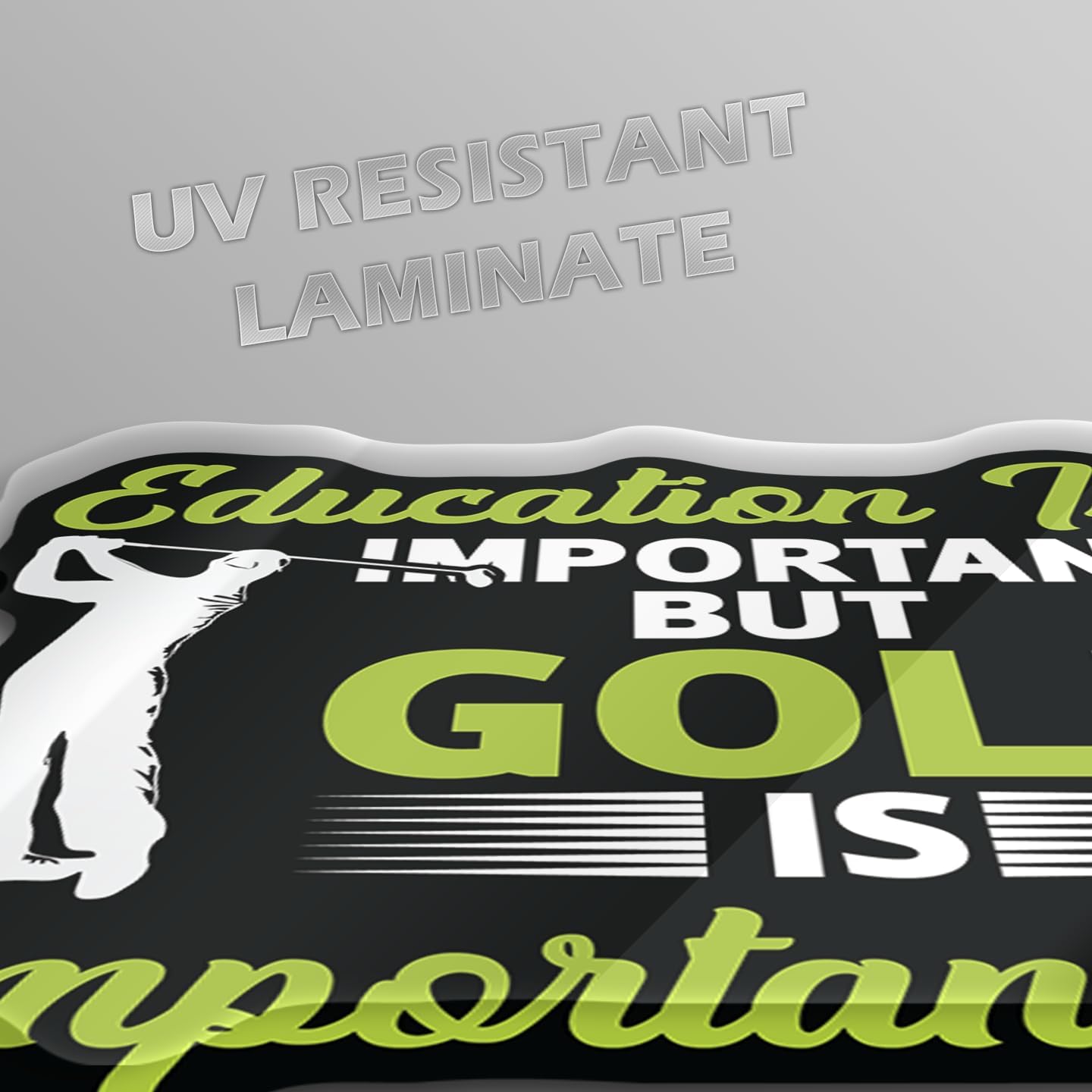 Funny Golf Stickers – Choose from 10 Humorous Designs – Durable Waterproof Vinyl Decals for Cars, Golf Carts, Laptops, Windows, Bumpers & More – 5 Inch (Golf is Importanter)