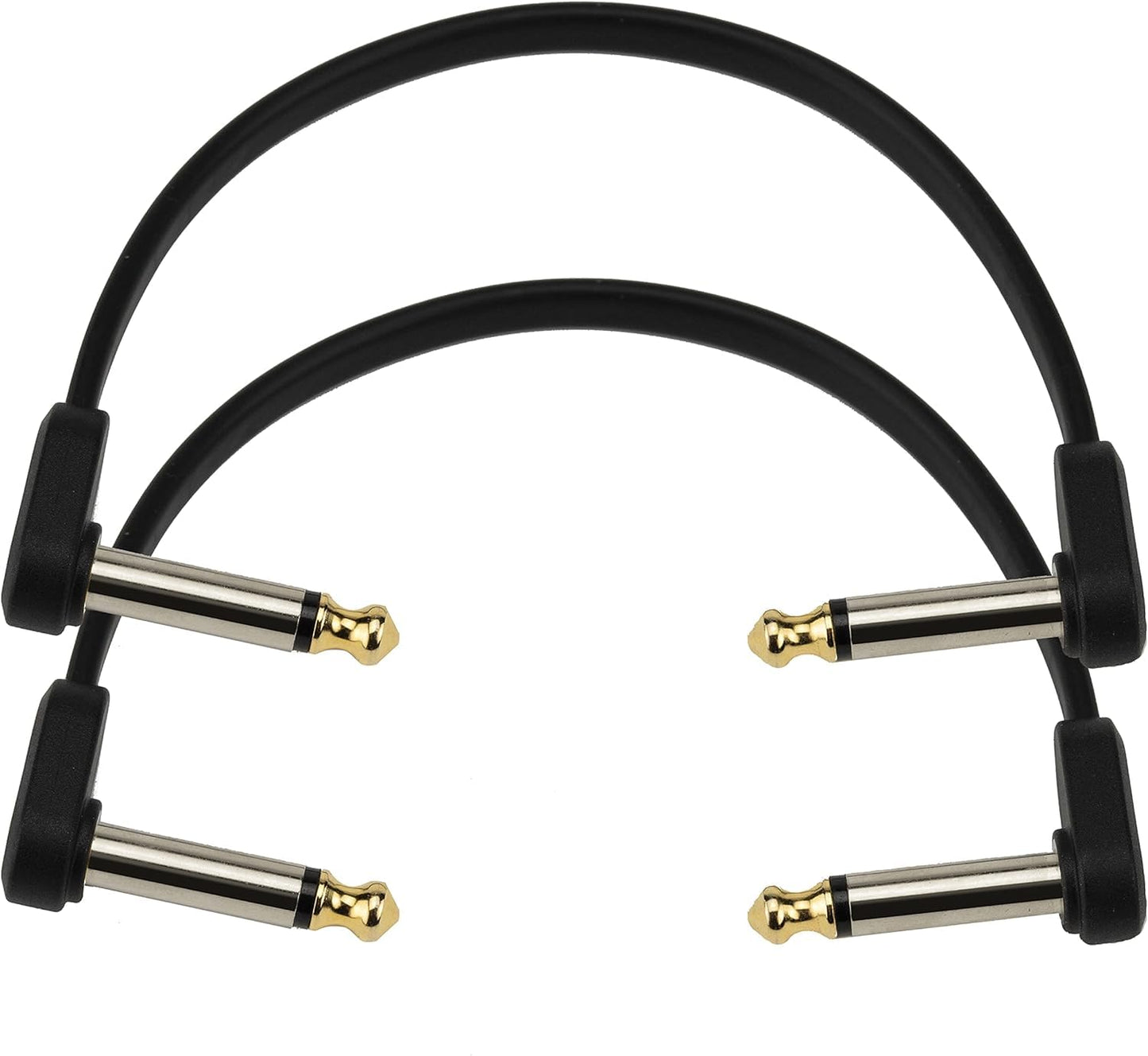 Daddario Guitar Cable - Guitar Patch Cable - Instrument Cable - Guitar Accessories - Flat Patch Cable - 6 Inch/152.4 Mm - Right