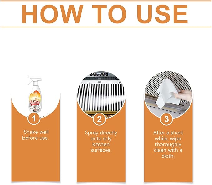 FIELL Heavy-Duty Kitchen Degreaser Foam Cleaner,Clean Kitchens Up Kitchen Oil Stains spray,Heavy Oil Stain Cleaner Kitchens,Multi Functiona Foam Cleaners Spray (2PC)