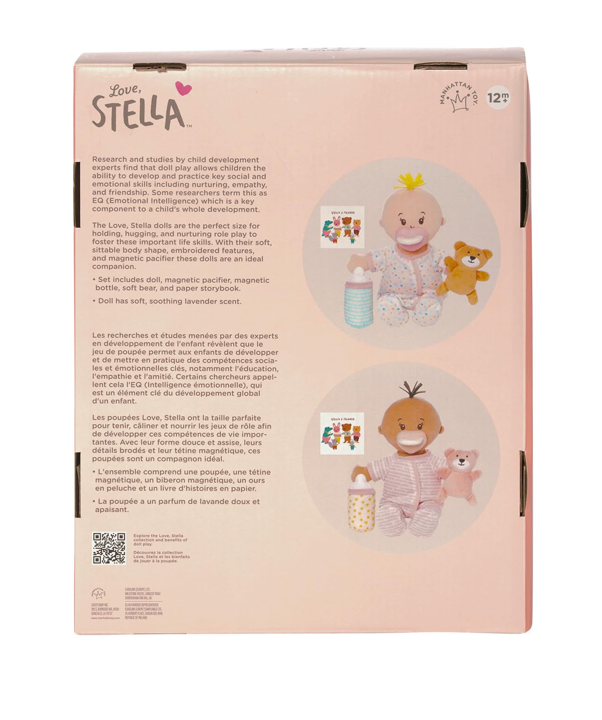 Manhattan Toy Wee Baby Stella Beige Sleepy Times Scent 12" Soft Baby Doll Set