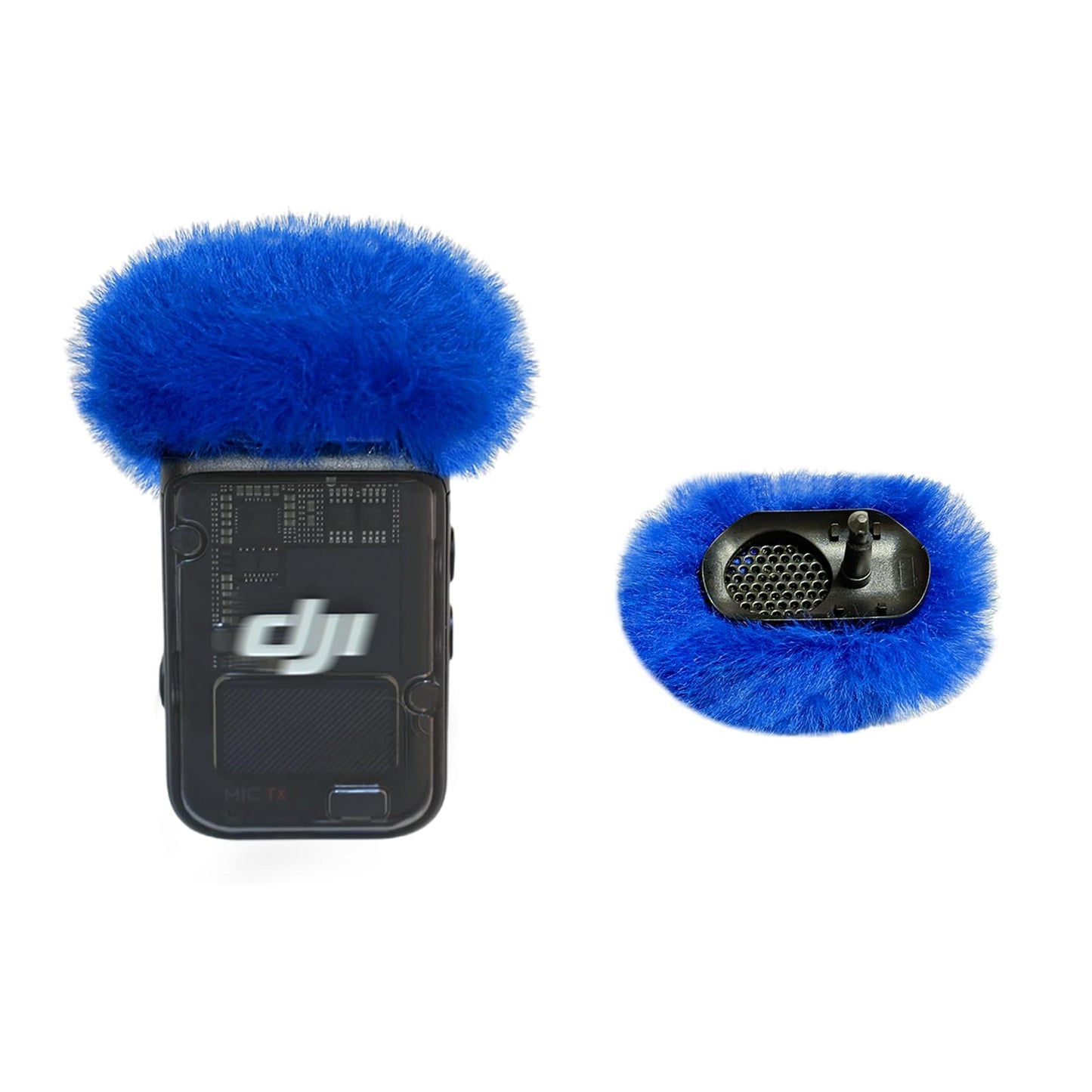 2 Pack Microphone Windscreen Compatible with DJI MIC 2/ OSMO POCKET 3 Microphone Furry Wind Muff (Not for DJI Mic 1)-Blue