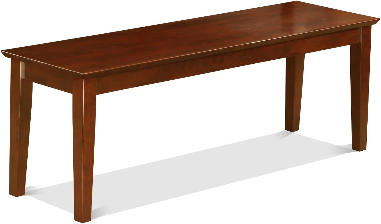 East West Furniture CAML5C-MAH-W 5 Piece Kitchen Table Set for 4 Includes a Rectangle Dining Room Table and 2 Dining Chairs with 2 Benches, 36x60 Inch, Mahogany