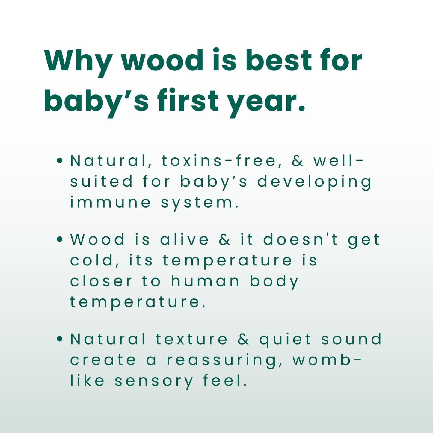 First Baby Rattle for Newborn (0–3 Months) – Natural Wooden Sensory Toy with Gentle Rattle Sound – Easy-Grip Infant Toy, Safe First Baby Gift