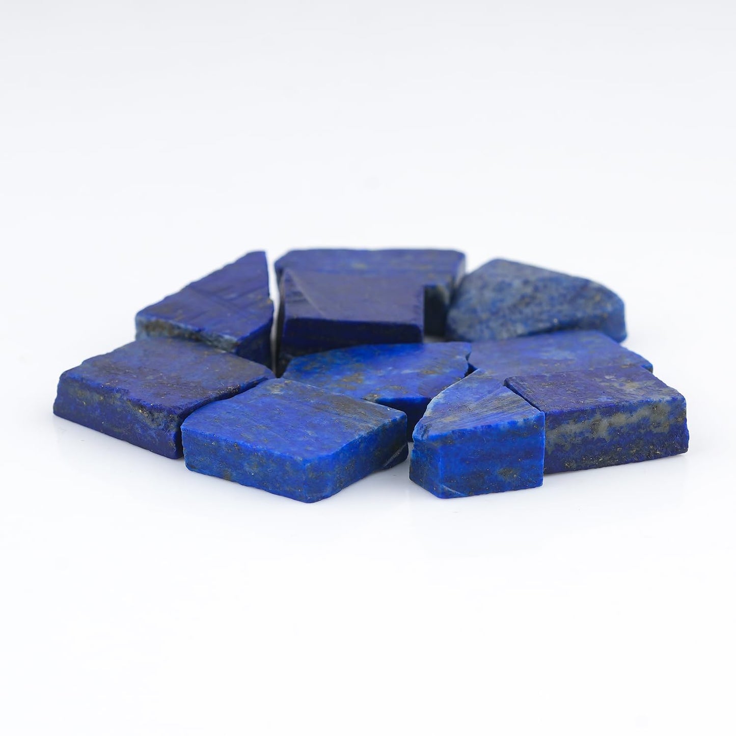 ColouredRocks Wholesale Bulk 10pcs Natural Lapis Lazuli Crystals, Raw Stones, Rough Gemstones, Jewelry Making Supply, Cabbing, Polishing, Cutting, DIY, Crafts (200+ carats) (15-20mm), AAA+