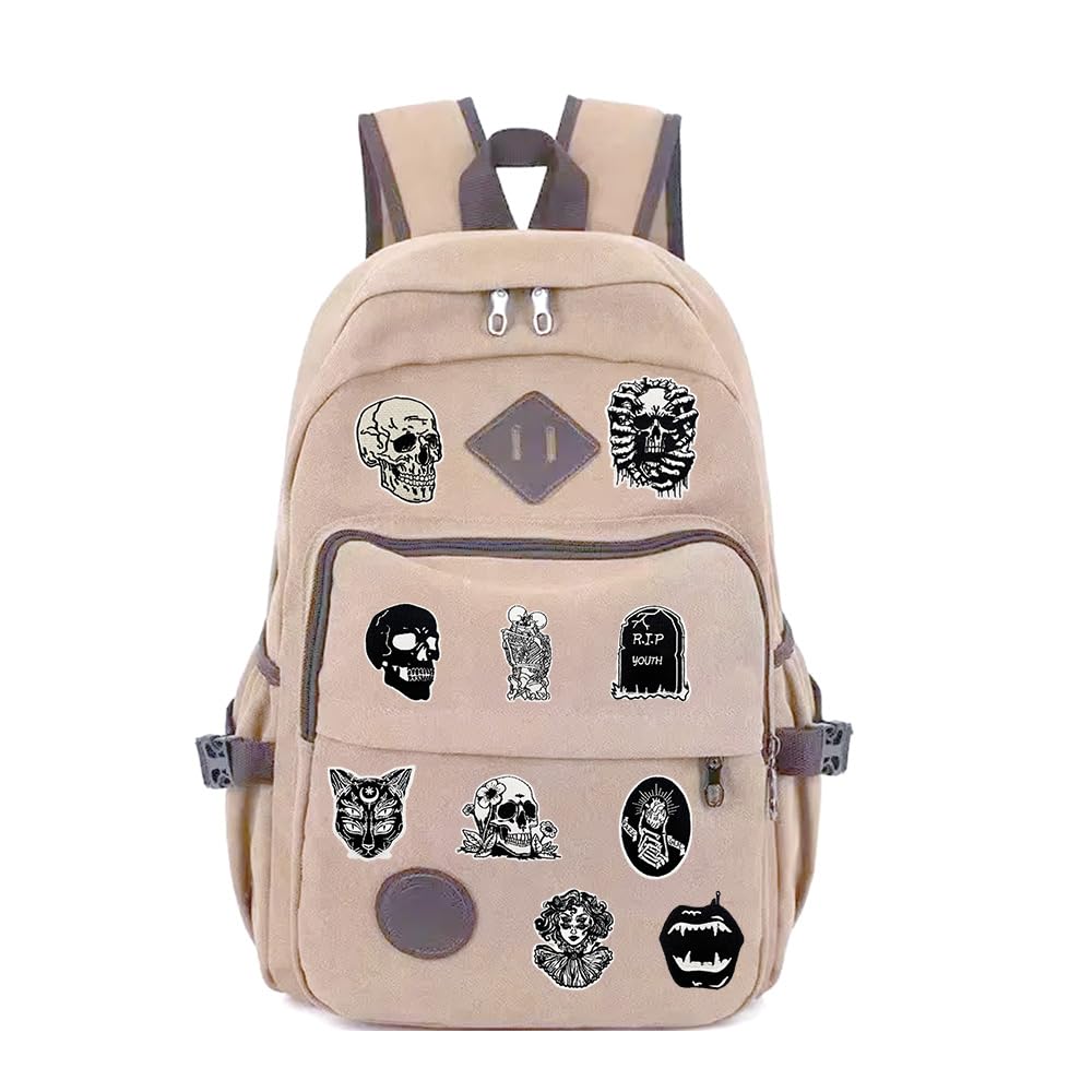 20 PCS Goth Iron On Patches Gothic Punk Cool Skull Rose Sew On Applique Embroidered Patches for Backpacks Pants Clothes Jeans Vests DIY Decoration Bags Hat Jackets Coat Uniforms Dress