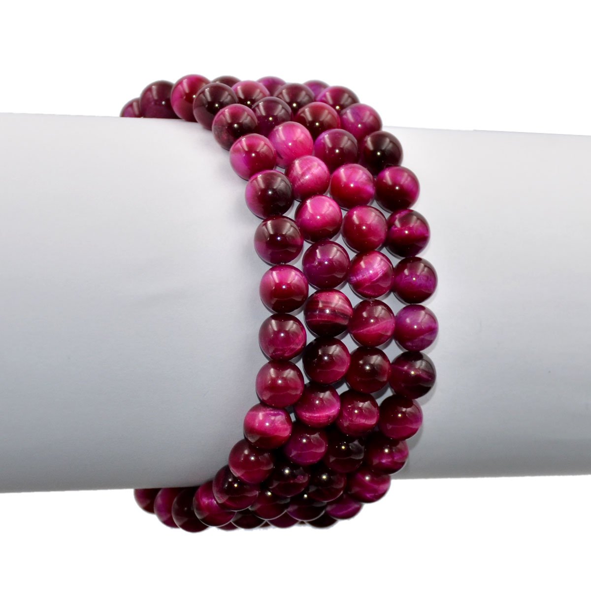 AD Beads Natural Gemstone Round Beads Stretch Bracelet Healing Reiki 8mm (Grade A Rose Tiger's Eye)