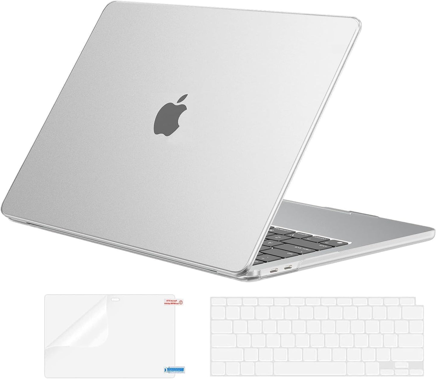 EooCoo Case Compatible with MacBook Pro 13 inch M2 2024 2023 2022-2016 Release M1 A2338 A2289 A2251 A2159 A1989 A1706 A1708 Protective Hard Case with Keyboard Cover, Screen Protector, Frost Clear -Like New