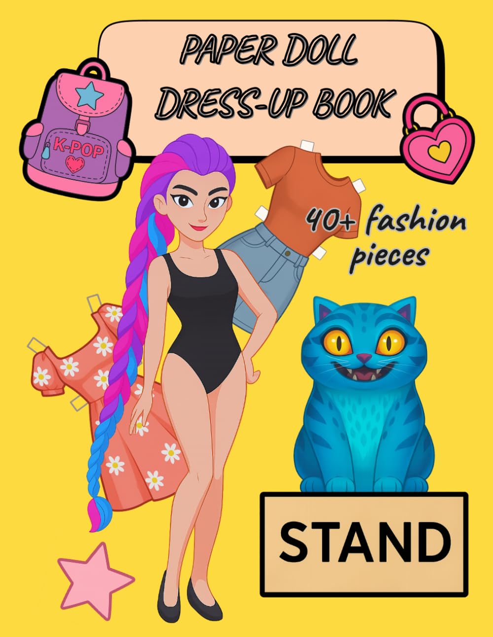 K-Pop Fashion Doll: Paper Doll Cut-Out Book with Clothes to Color and Play for Kids (Cutout & Dress Up Paper Dolls Collection)
