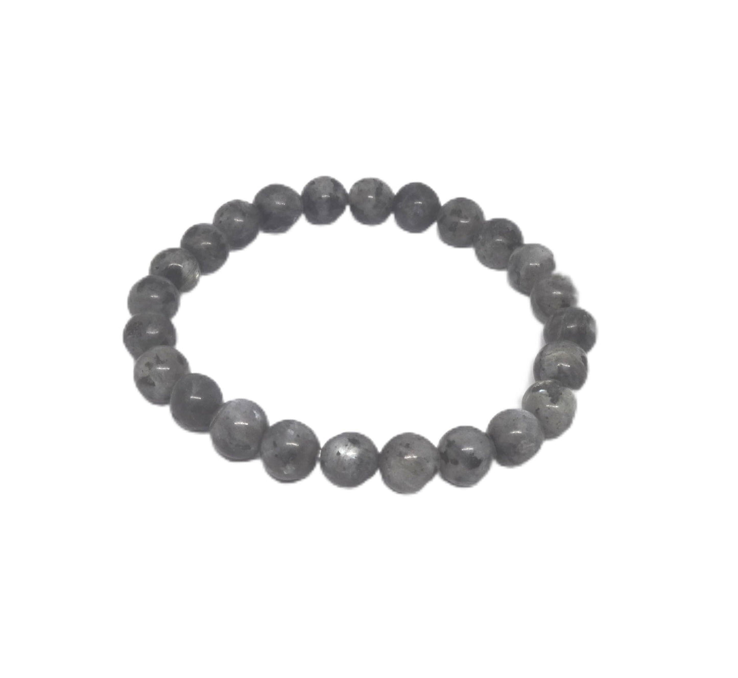 L PEDRA & CRYSTAL 8mm Natural Gemstone Bracelet Larvakite Bracelet Handmade Healing Jewelry for Women (Larvakite)