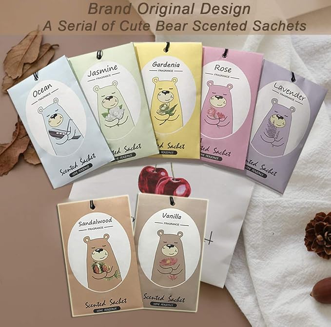 14 Packs Lavender Scented Sachets Bag for Drawer and Closet Xmas Gift 15 Scents Optional
