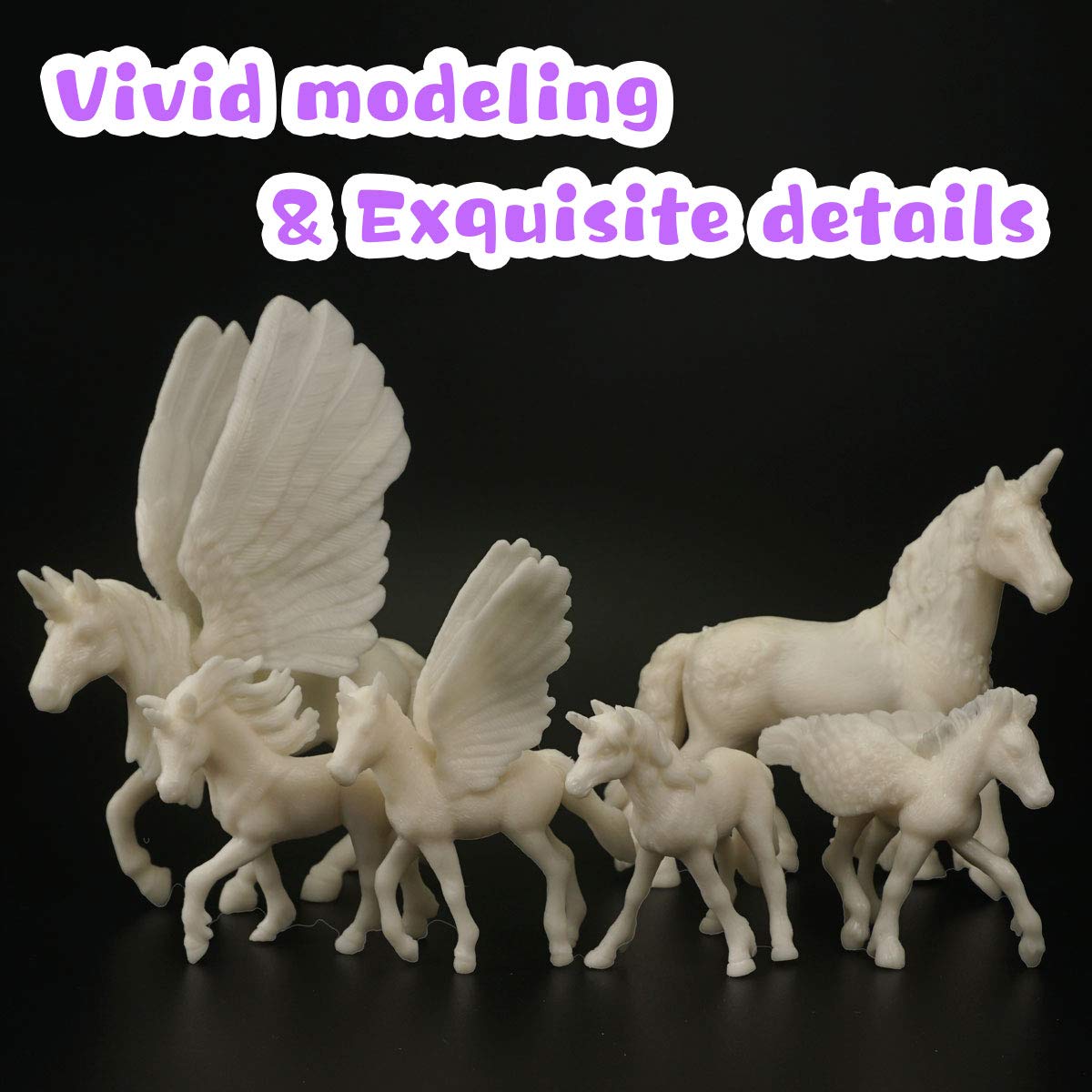 whatstem DIY Painting Unicorn Kit Arts and Crafts Set for Kids or Girls Decorate and Drawing 3D Toys for Children Gift(6 Unicorns)