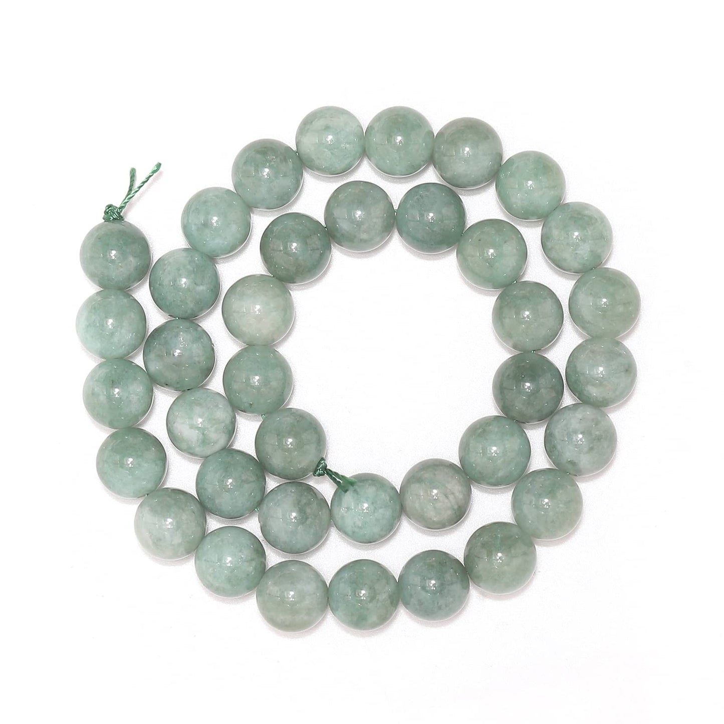 60pcs 6mm Burmese Jade Loose Beads for Jewelry Making, Natural Semi Precious Beads Round Smooth Gemstone Spacer Beads Charms for Necklaces Bracelets